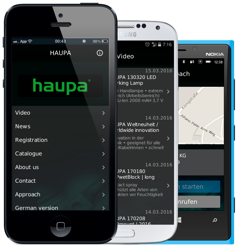 Die mobile App wird aktuell nur unter iPhone, iPod touch und Android unterstützt. Weitere Geräte werden folgen.